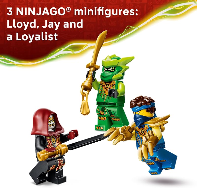 LEGO NINJAGO Lloyds Dragon Mech Battle Pack 71862 Building Toys for Boys Girls Ages 6 Action Figure for Pretend Play 3 Minifigures 81 pieces Gift for Birthdays