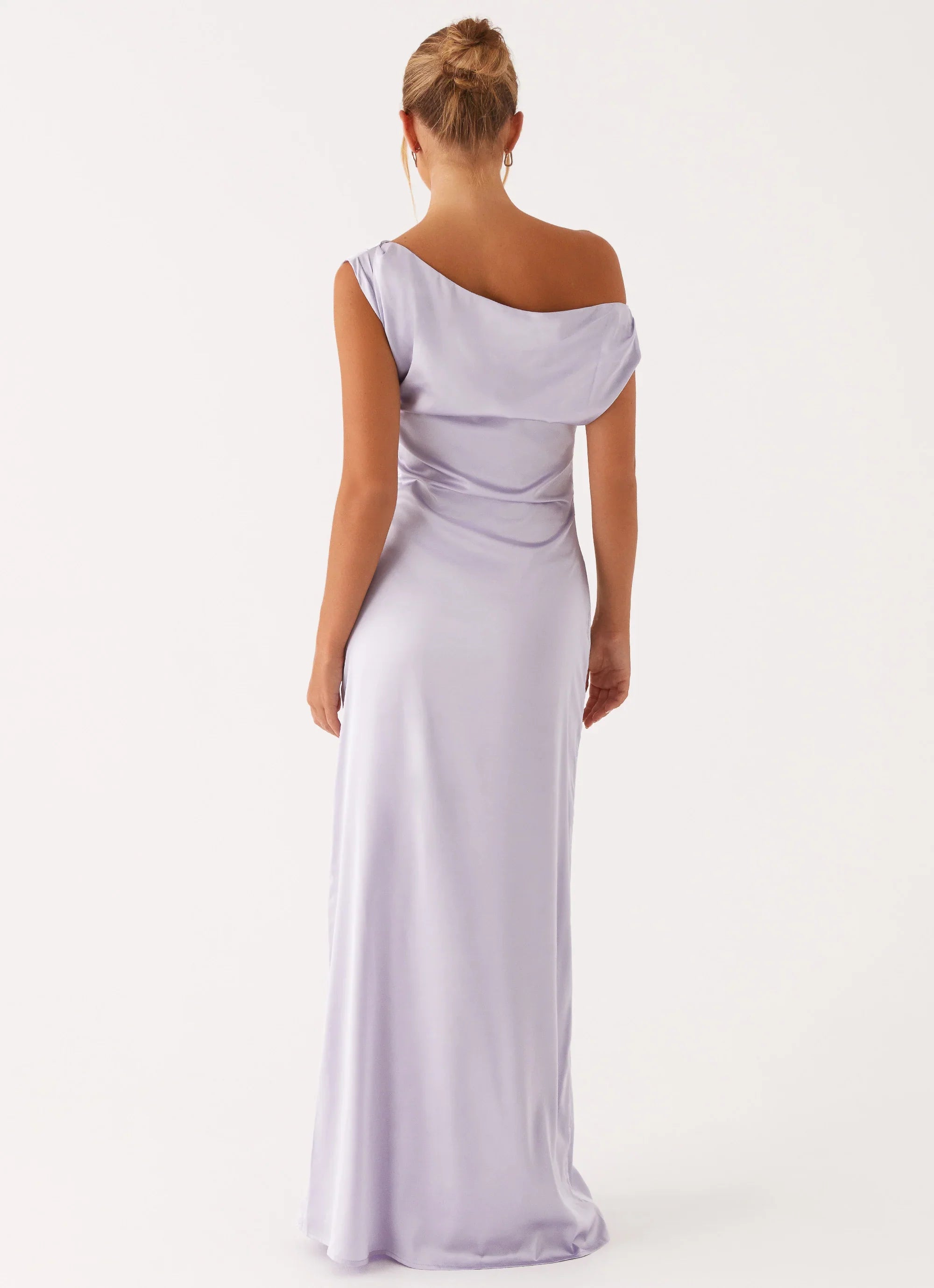 Heart Of Glass Satin Maxi Dress Lilac
