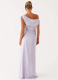 Heart Of Glass Satin Maxi Dress Lilac