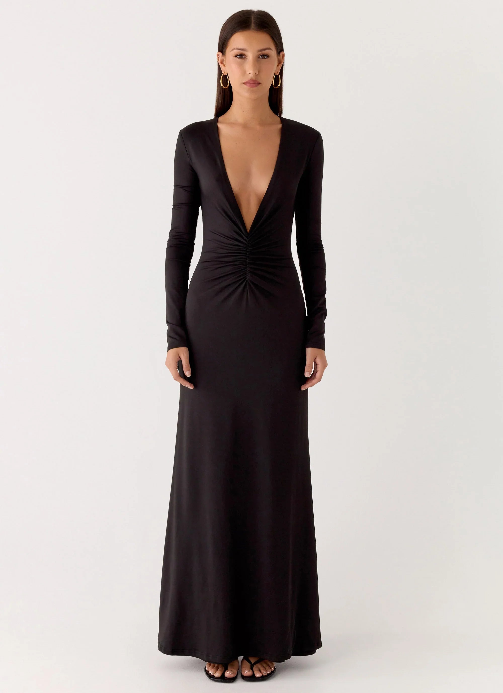Palm Haze Maxi Dress Black