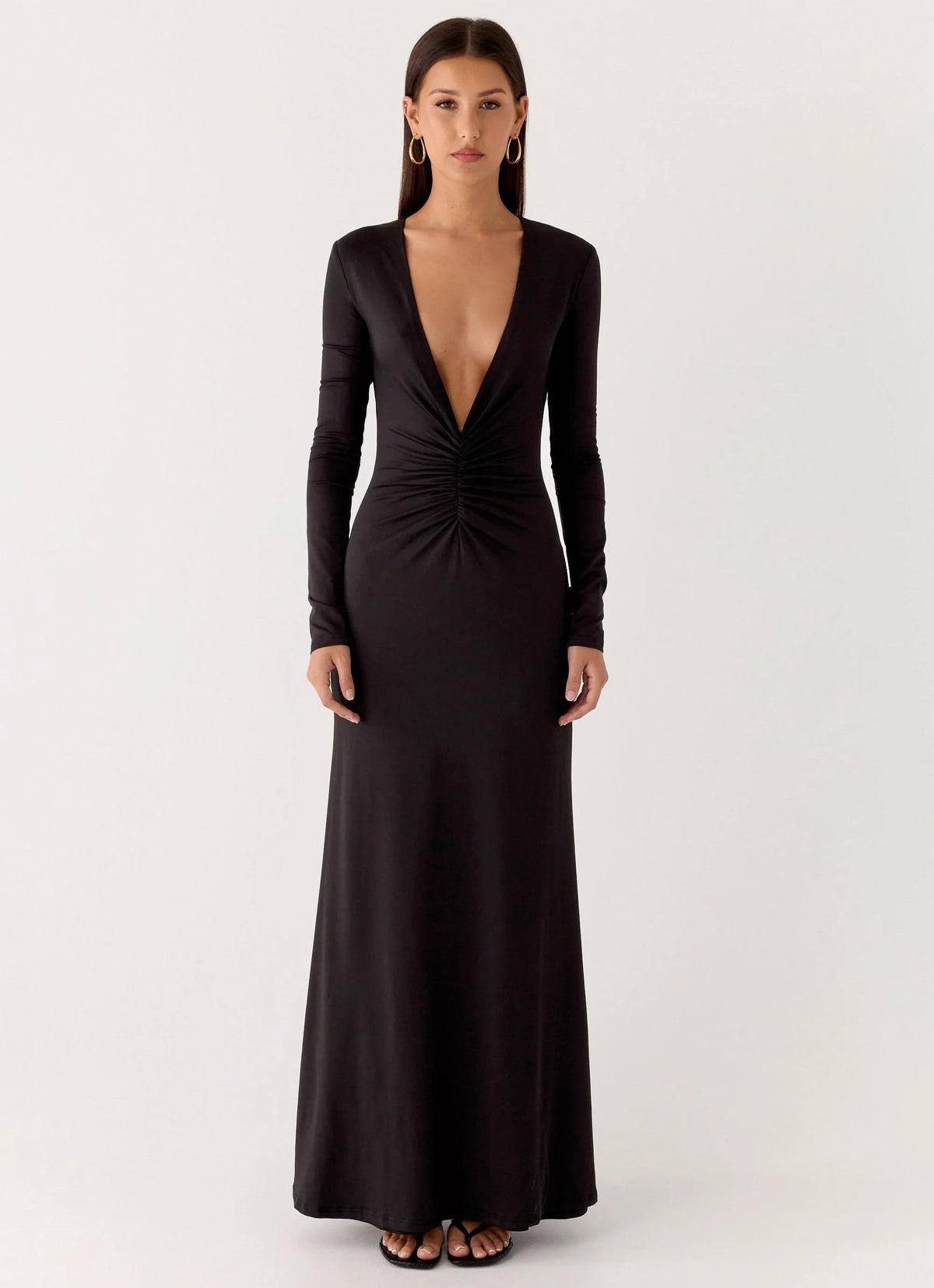 Palm Haze Maxi Dress Black