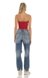 Distressed Jeans in Faded Denim