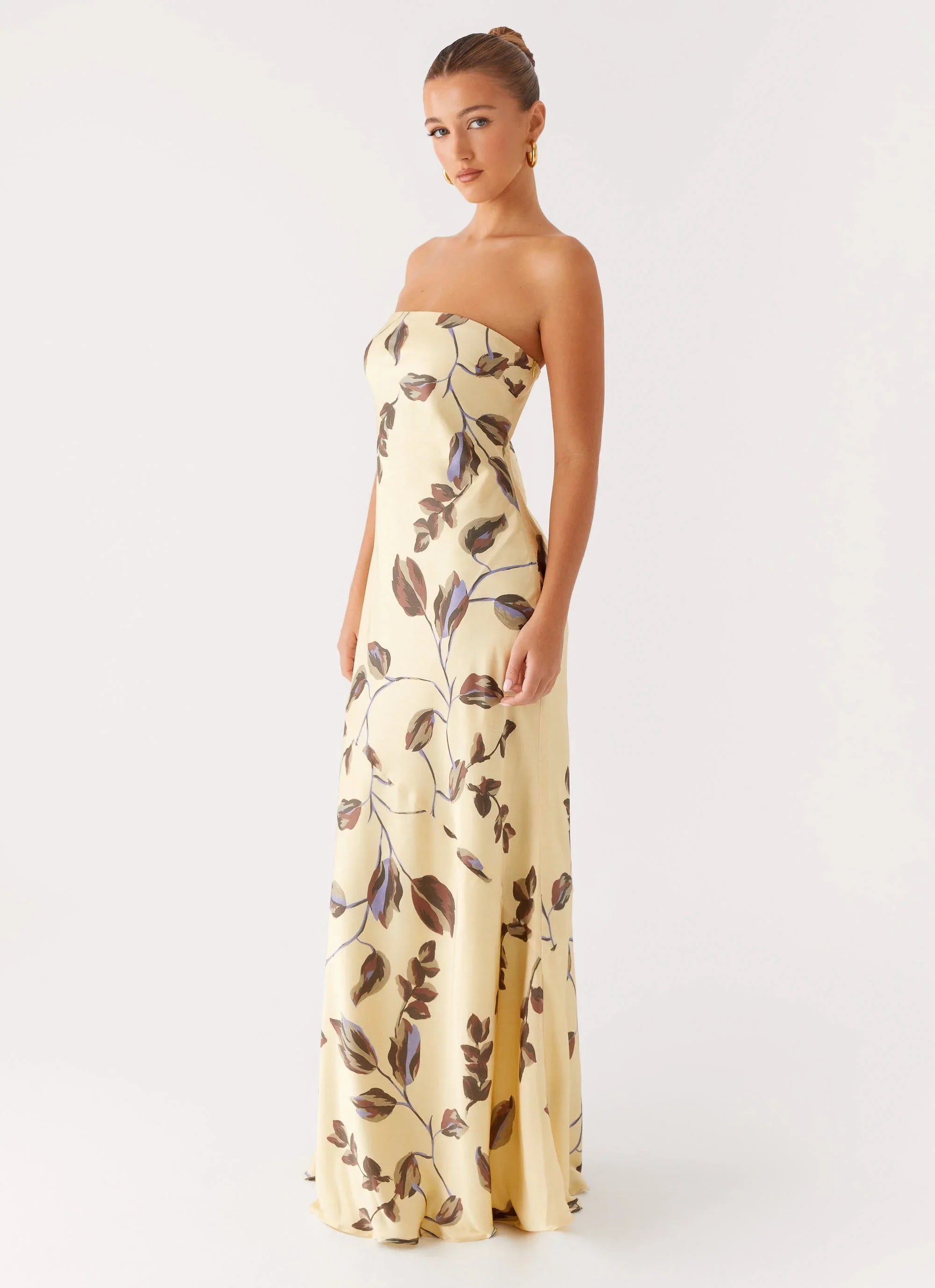 Alisa Strapless Maxi Dress Buttercream Bliss