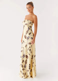 Alisa Strapless Maxi Dress Buttercream Bliss