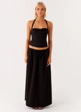 Cheryl Bustier Halter Top Black