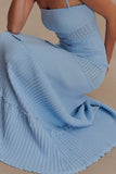 Finley Pointelle Knit Maxi Dress Cornflower Blue
