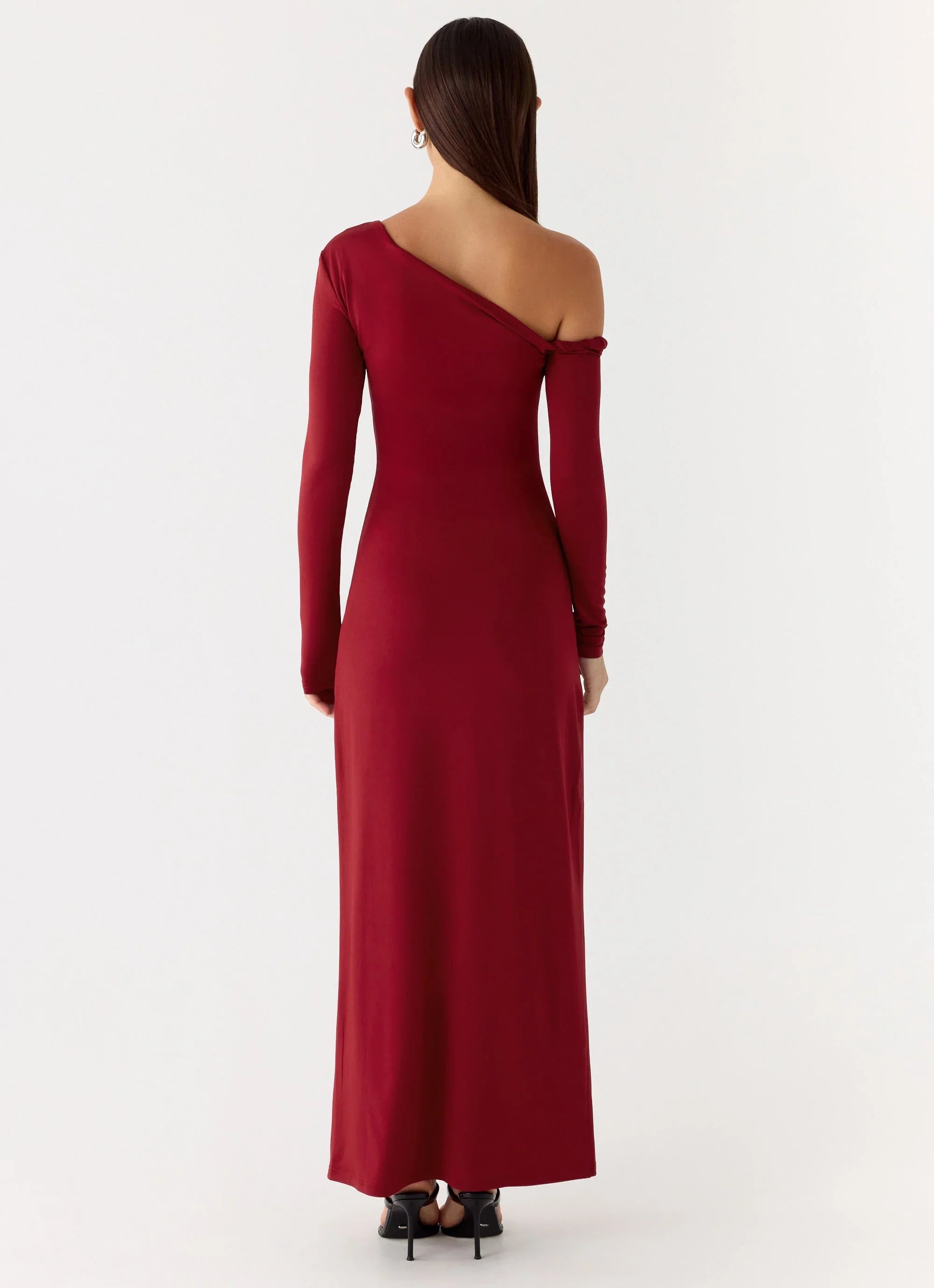 Jordana Twist Maxi Dress Merlot