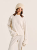 Ecru Wide Cuff Sleeved Knitted Jumper
