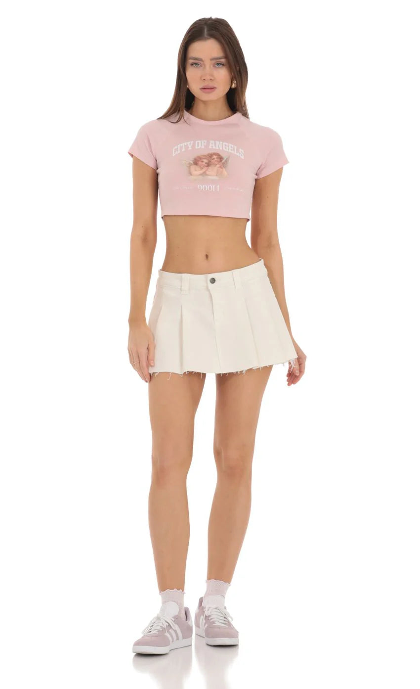 City of Los Angeles Graphic T Shirt in Pink
