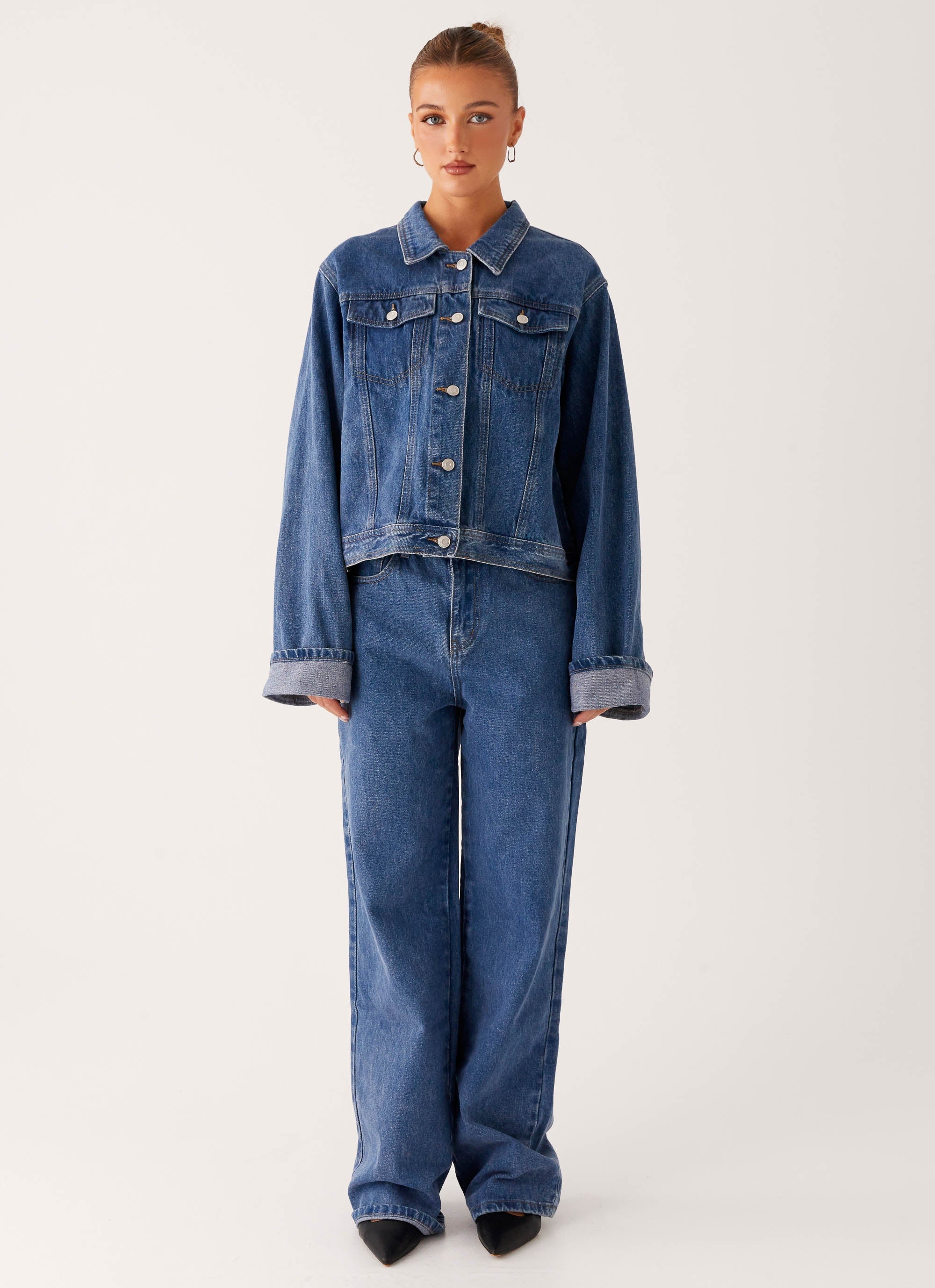 Back Again Straight Leg Denim Jeans True Blue