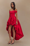 Amelia Bubble Maxi Dress Ruby Red