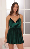 Fit and Flare Dress in Green