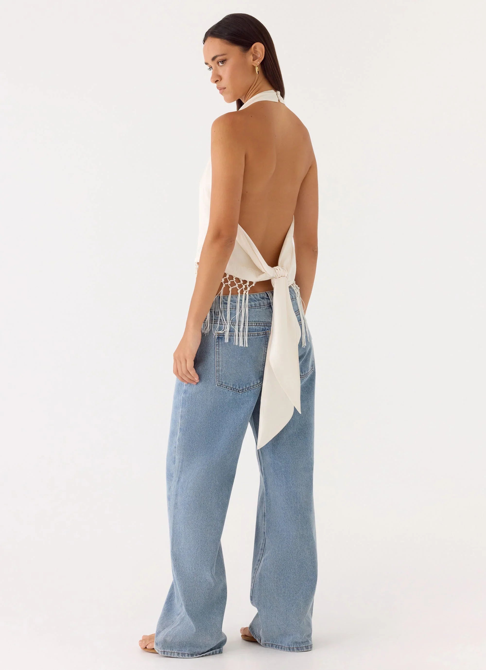 Mania Tassel Top Ivory