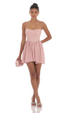 Glitter Corset Dress in Pink