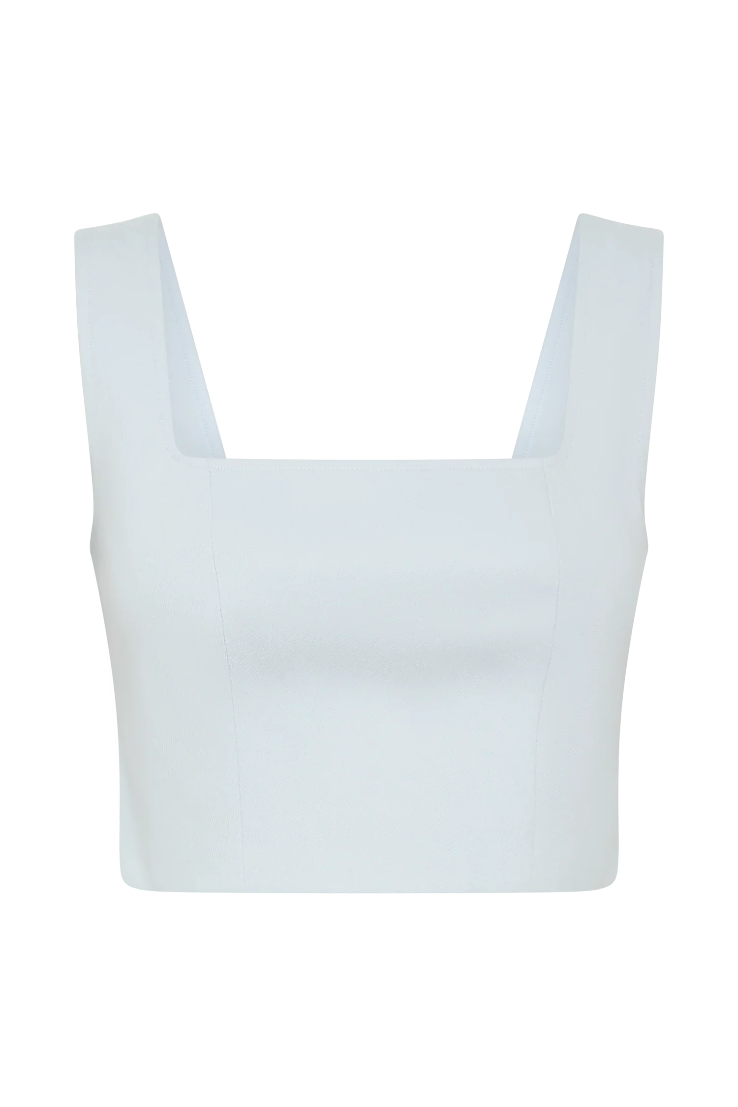 Josephine Crop Top With Open Back Ice Blue