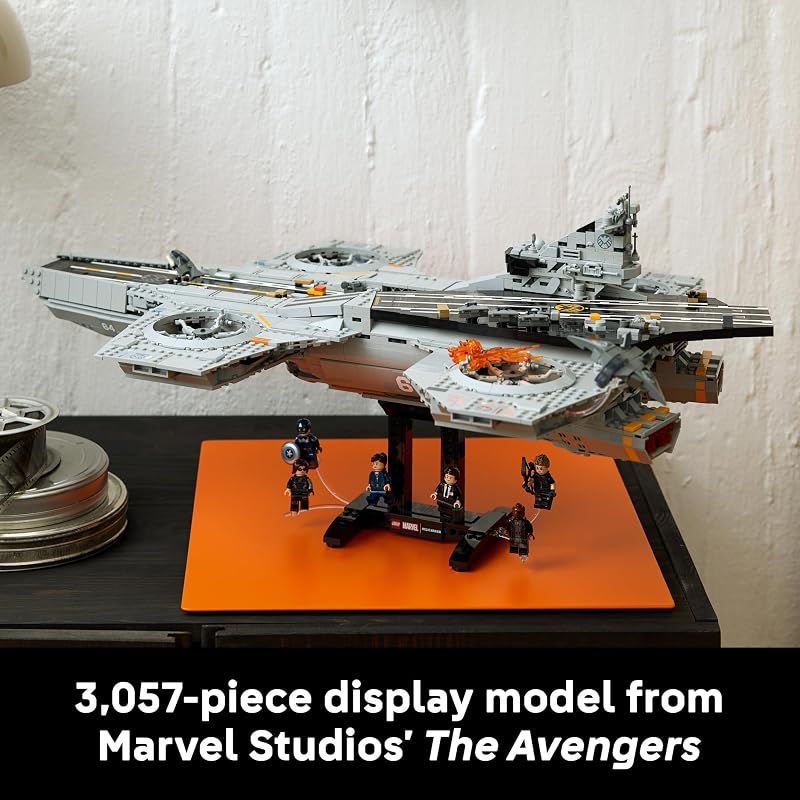 LEGO Marvel SHIELD Helicarrier Collectible Building Set for Adults Ages 18 Marvel Bedroom or Home Office Decor Includes 6 Minifigures Gift for Men Women 76354