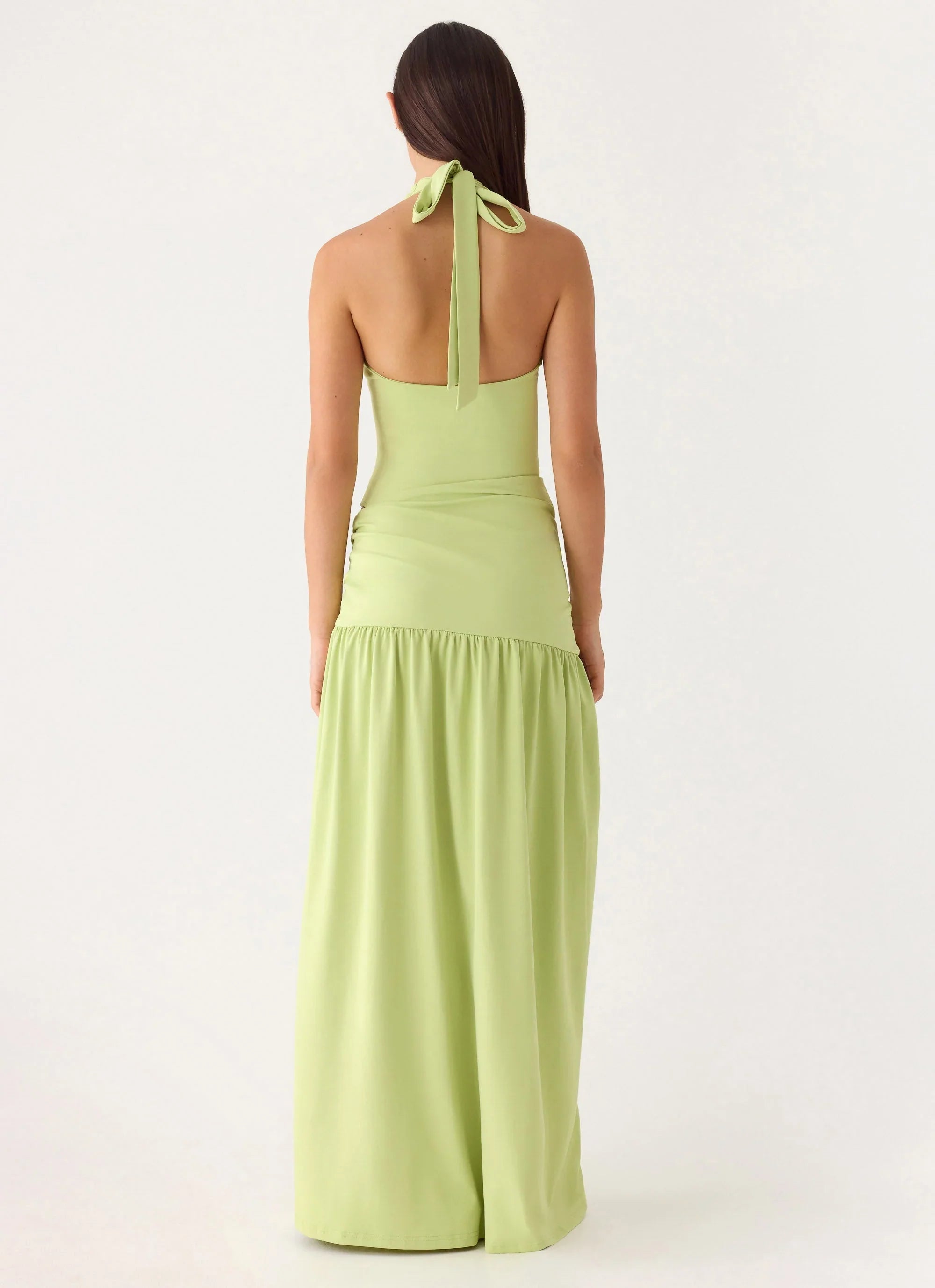 My Answer Bodysuit Maxi Dress Lime