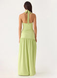 My Answer Bodysuit Maxi Dress Lime