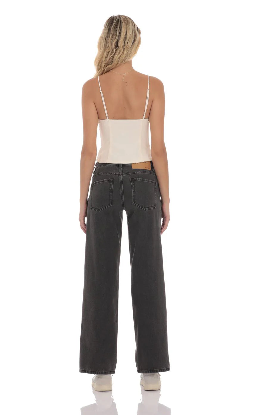 Low Rise Cross Jeans in Black