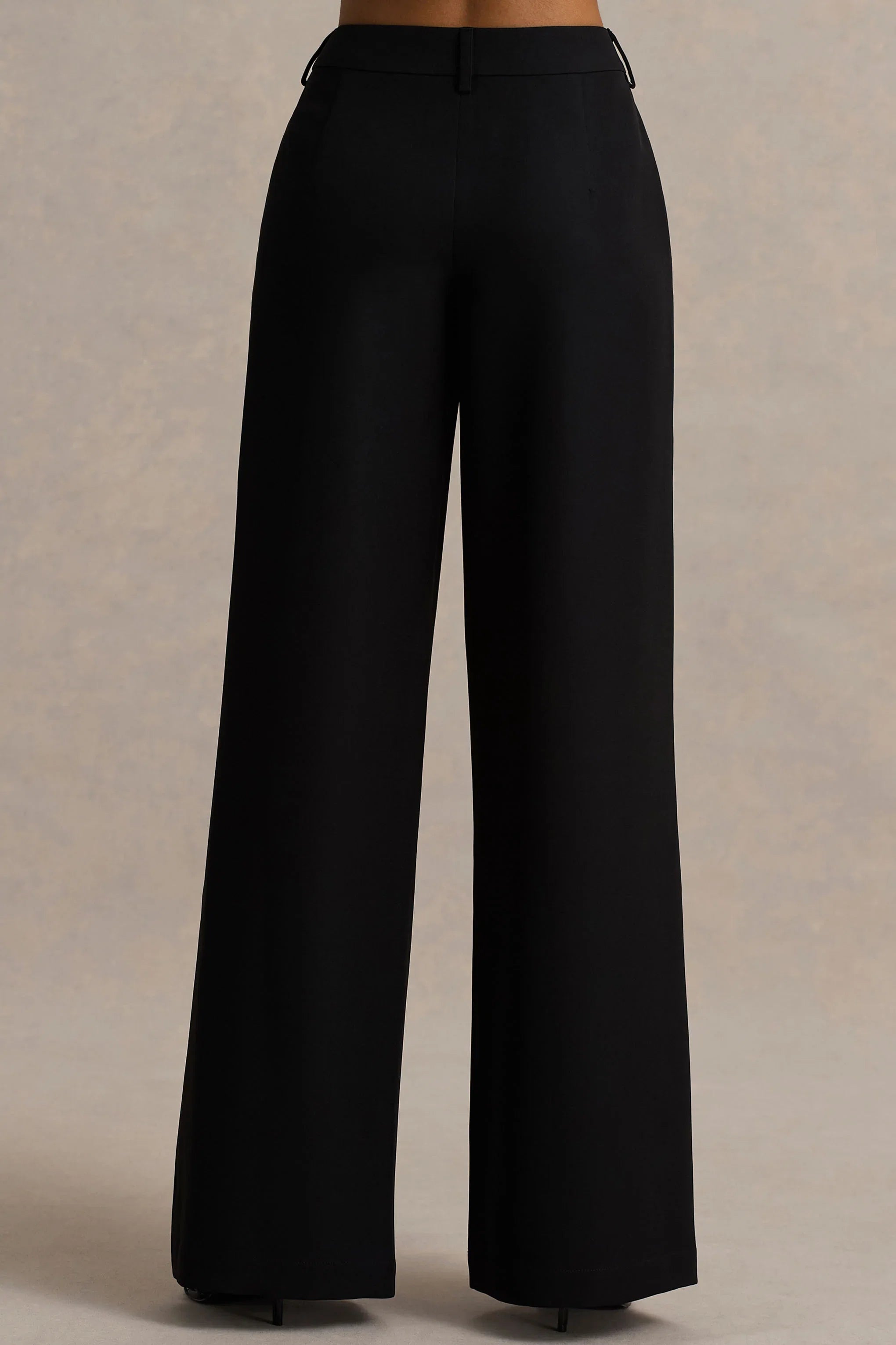 Silvia Black Straight Leg Trousers