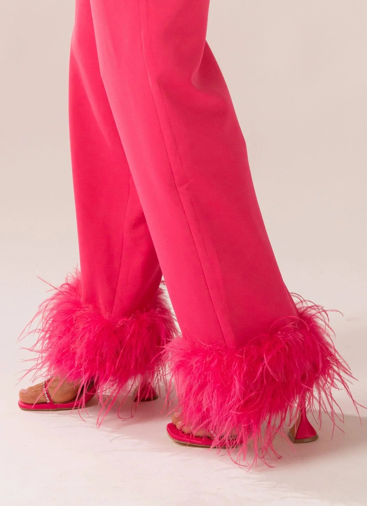 Shake It Off Feather Pants Magenta