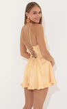 Corset Satin Dress in Orange