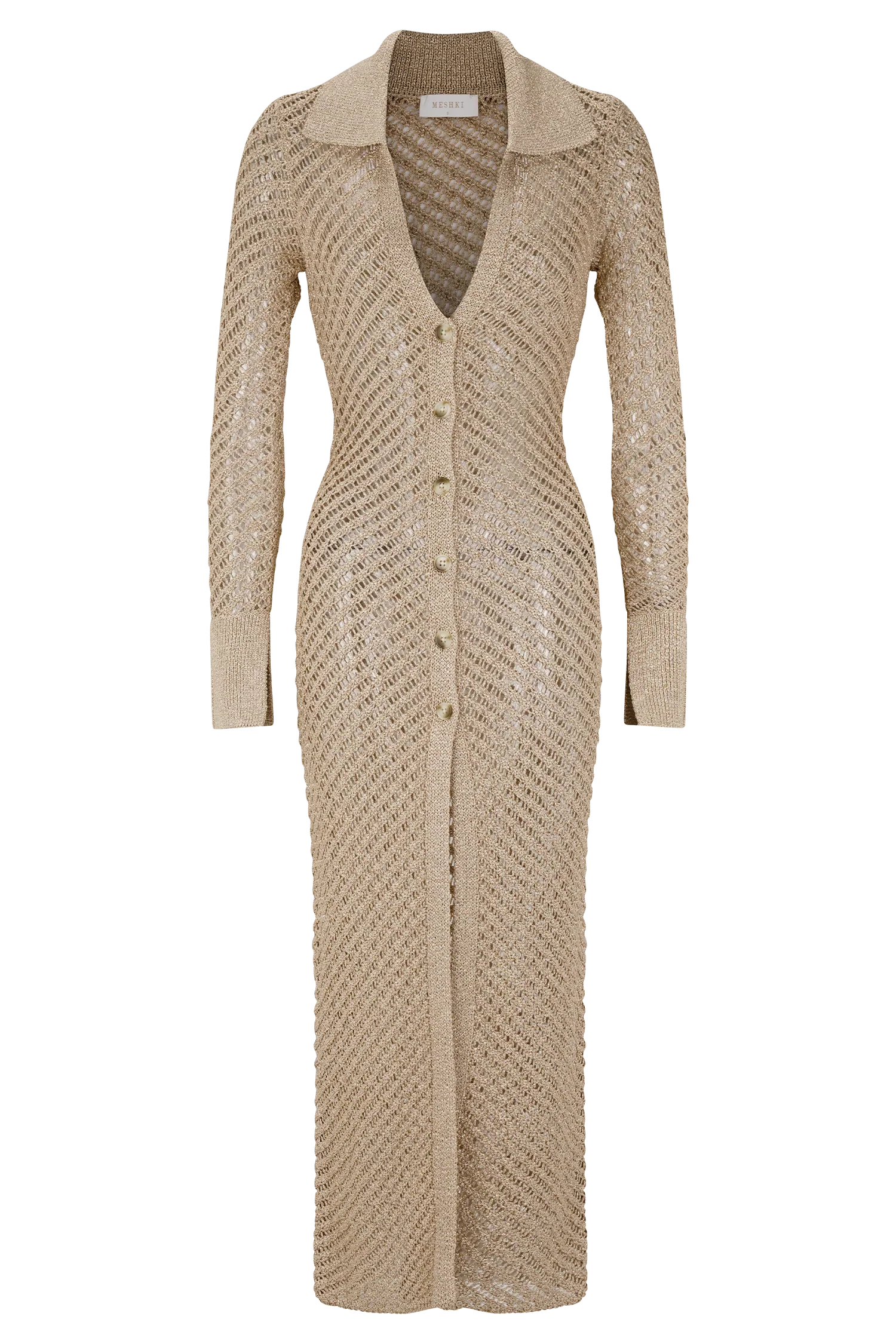 Waverley Metallic Knit Swim Cover Up Gold