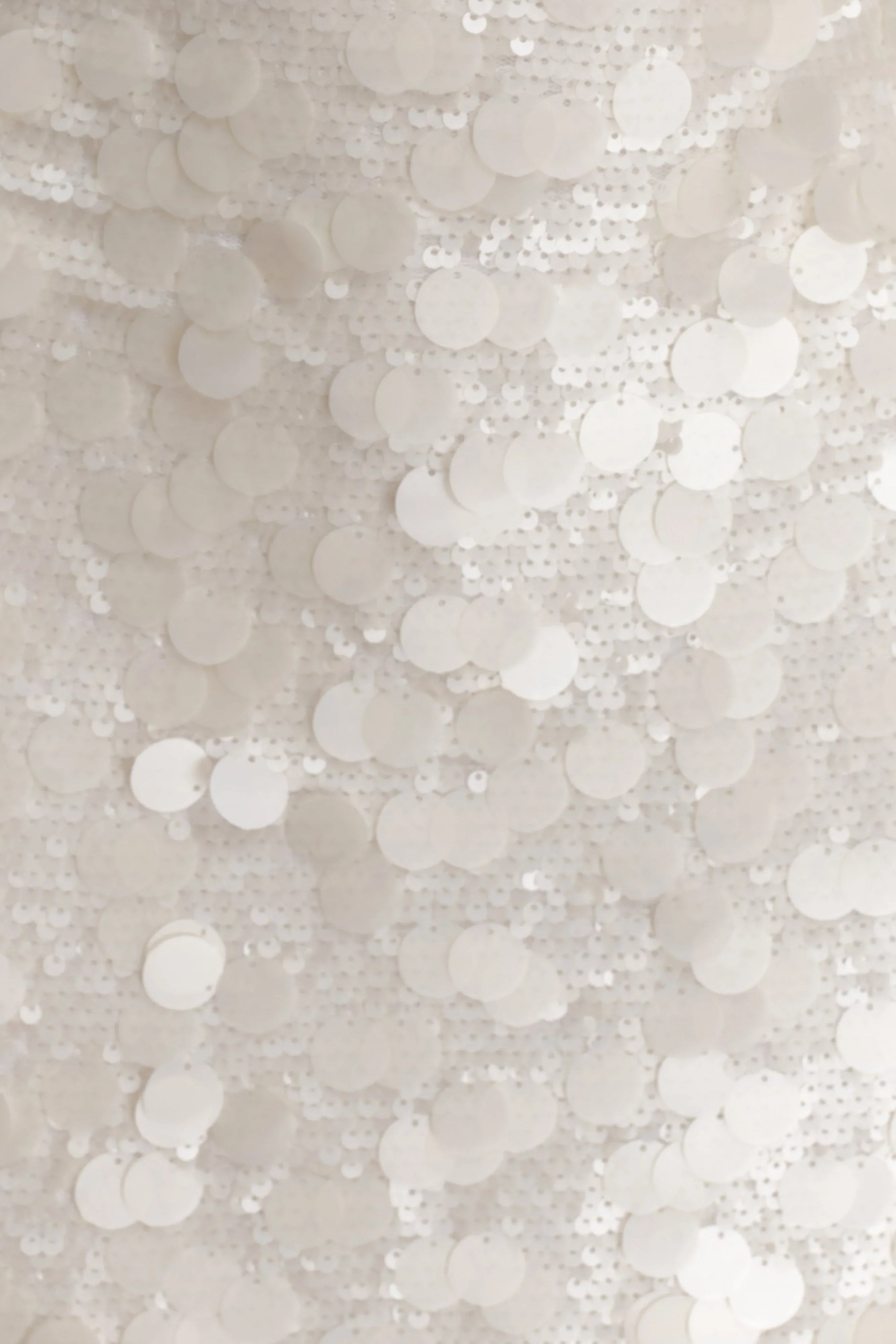 Caralee Sequin Halter Mini Dress Ivory