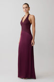 Maura Taffeta And Satin Maxi Dress Wine