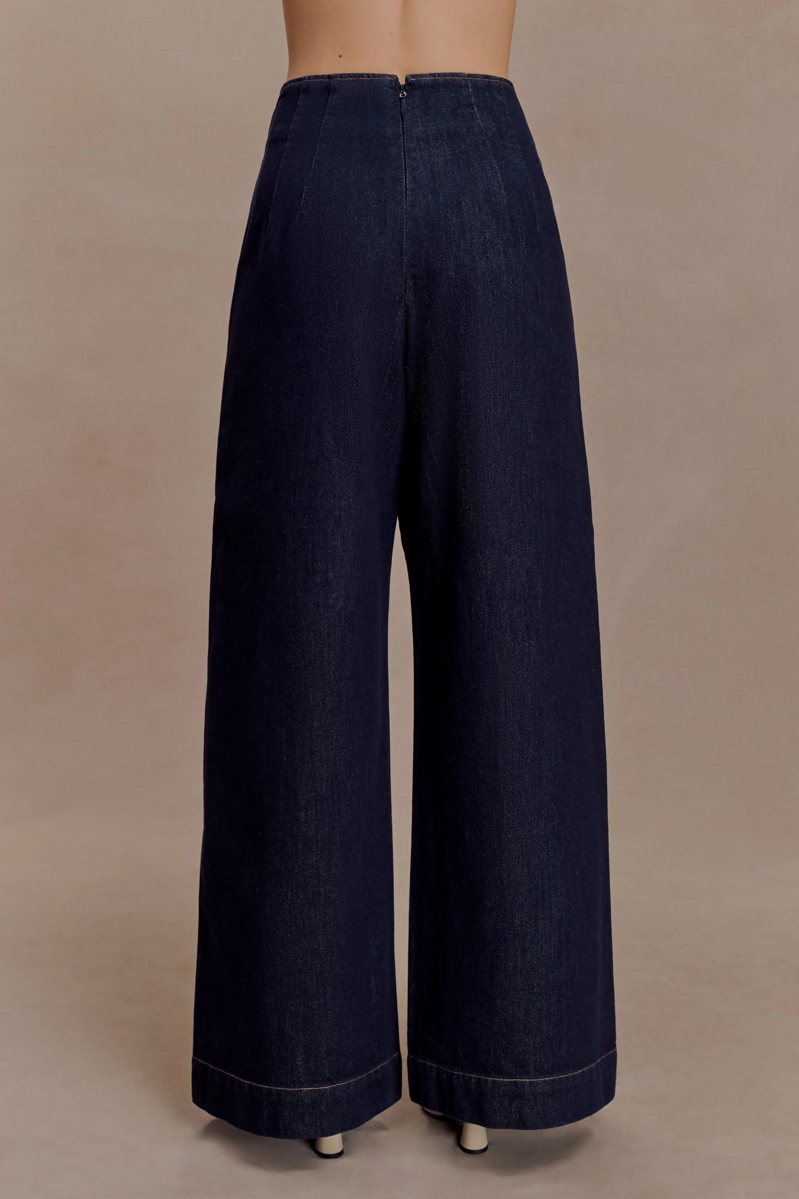 Maral High Waisted Dart Jeans Washed Indigo Blue