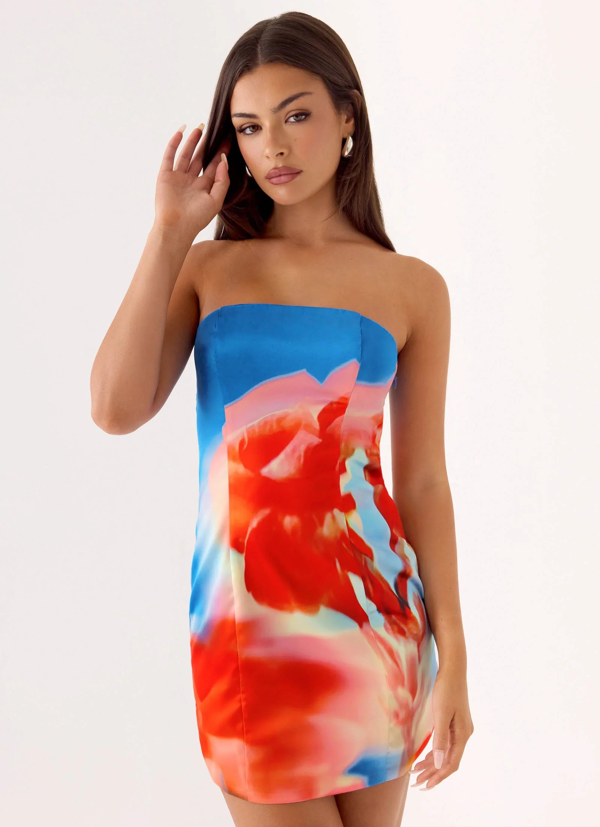 Yuha Strapless Mini Dress Twilight Petal
