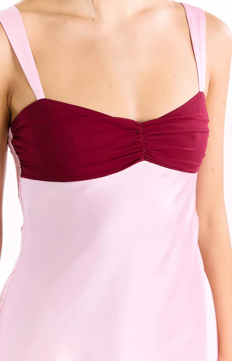 Morgan Pink Contrast Party Mini Dress