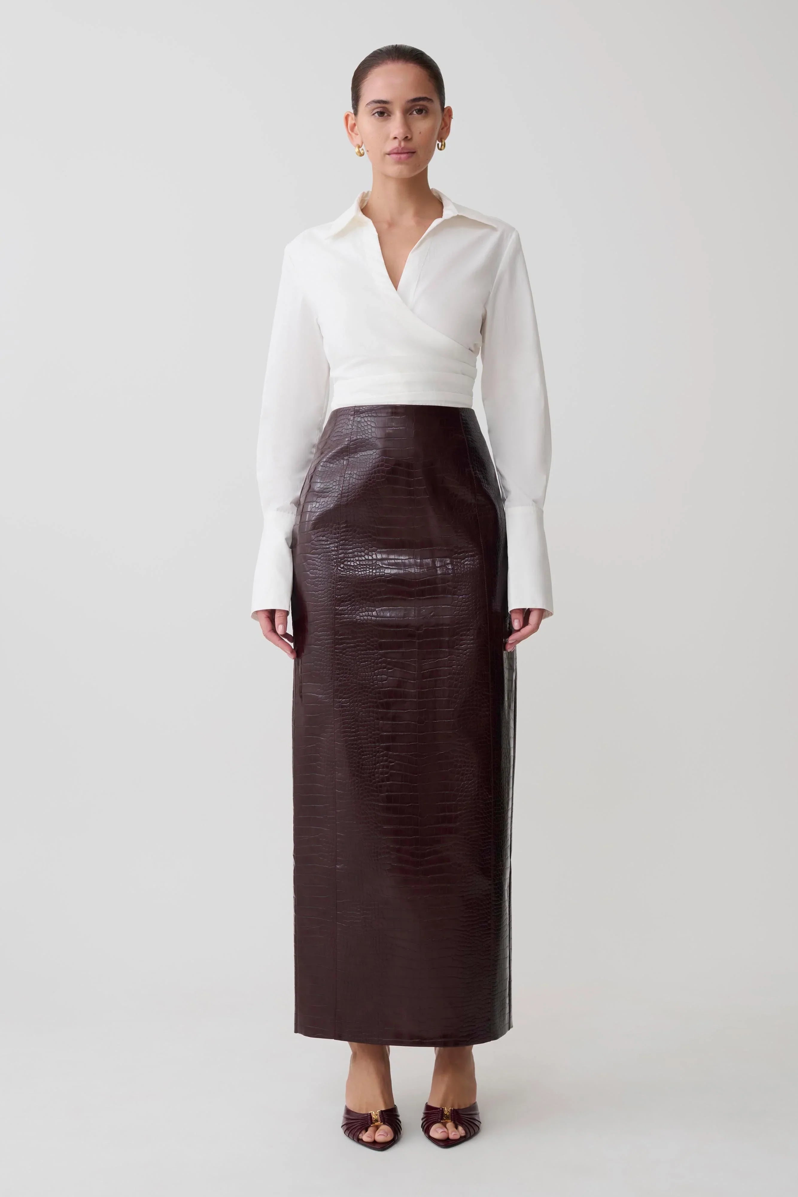 Eugenia Wrap Cotton Shirt White