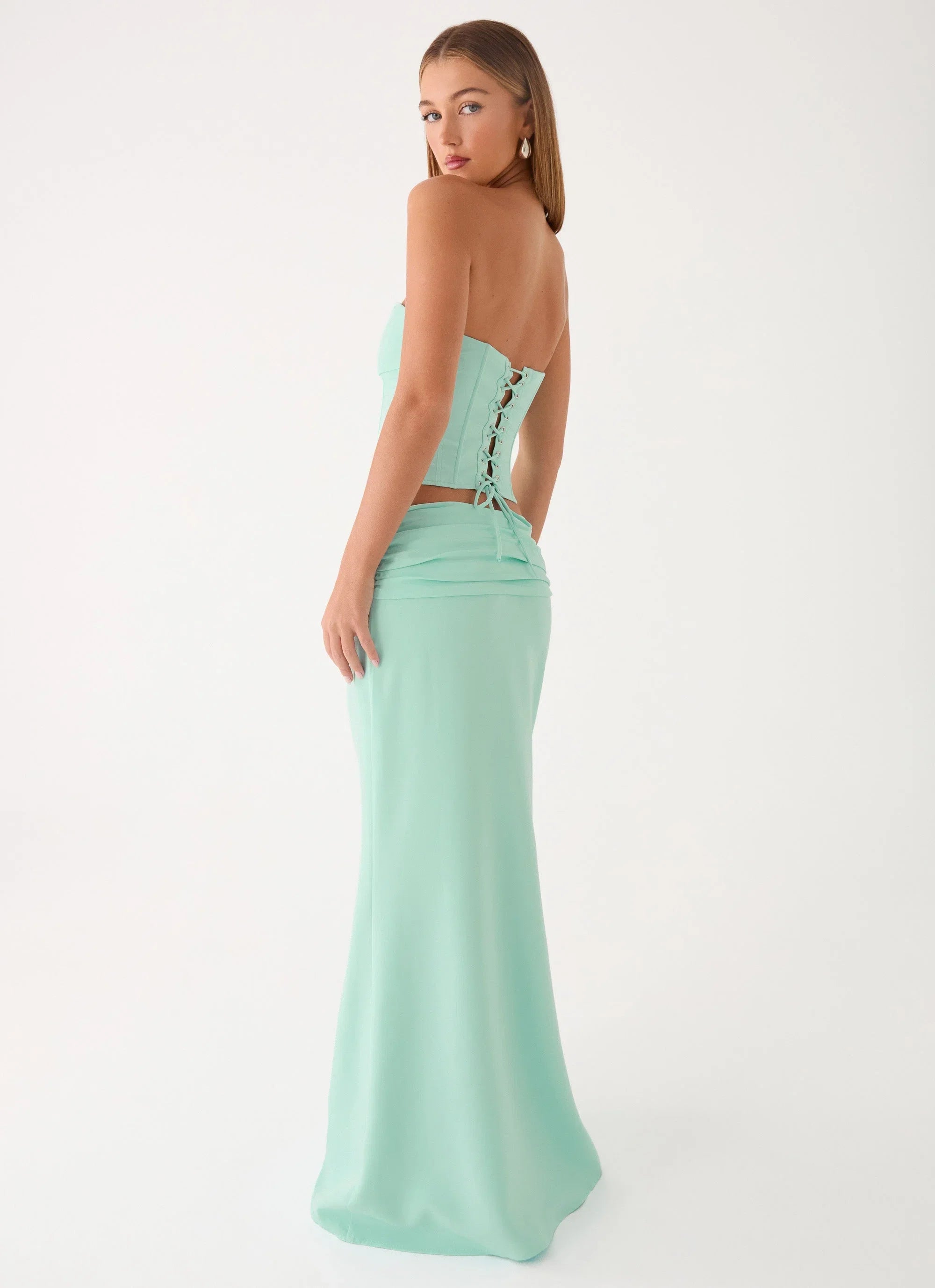 Tillie Maxi Skirt Aqua