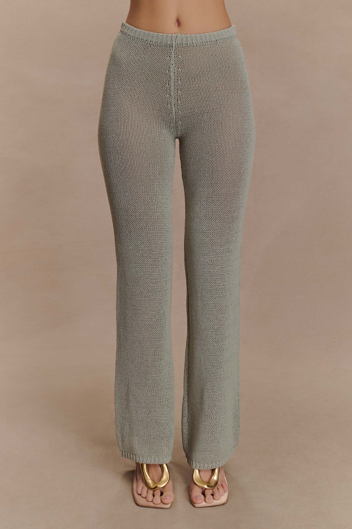 Malani Wide Leg Knit Pants Sage