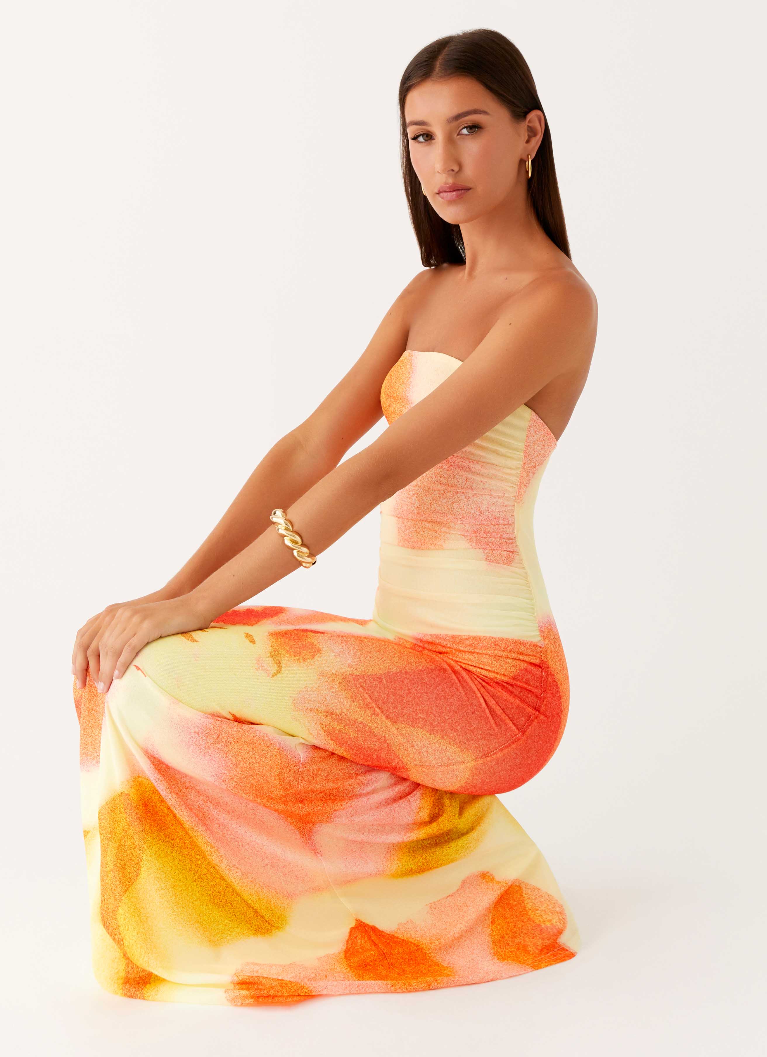 Iroha Strapless Maxi Dress Mimosa Blossom