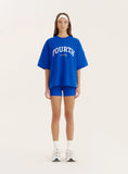 Blue Fourth Branded Oversized T Shirt