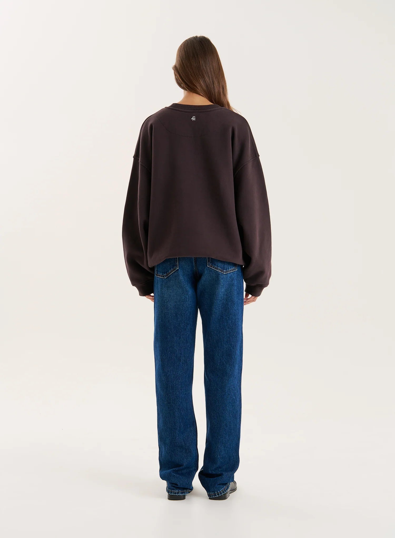 Chocolate Fourth Embroidered Branded Sweatshirt