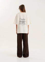 Cream Fourth Country Club Graphic T Shirt