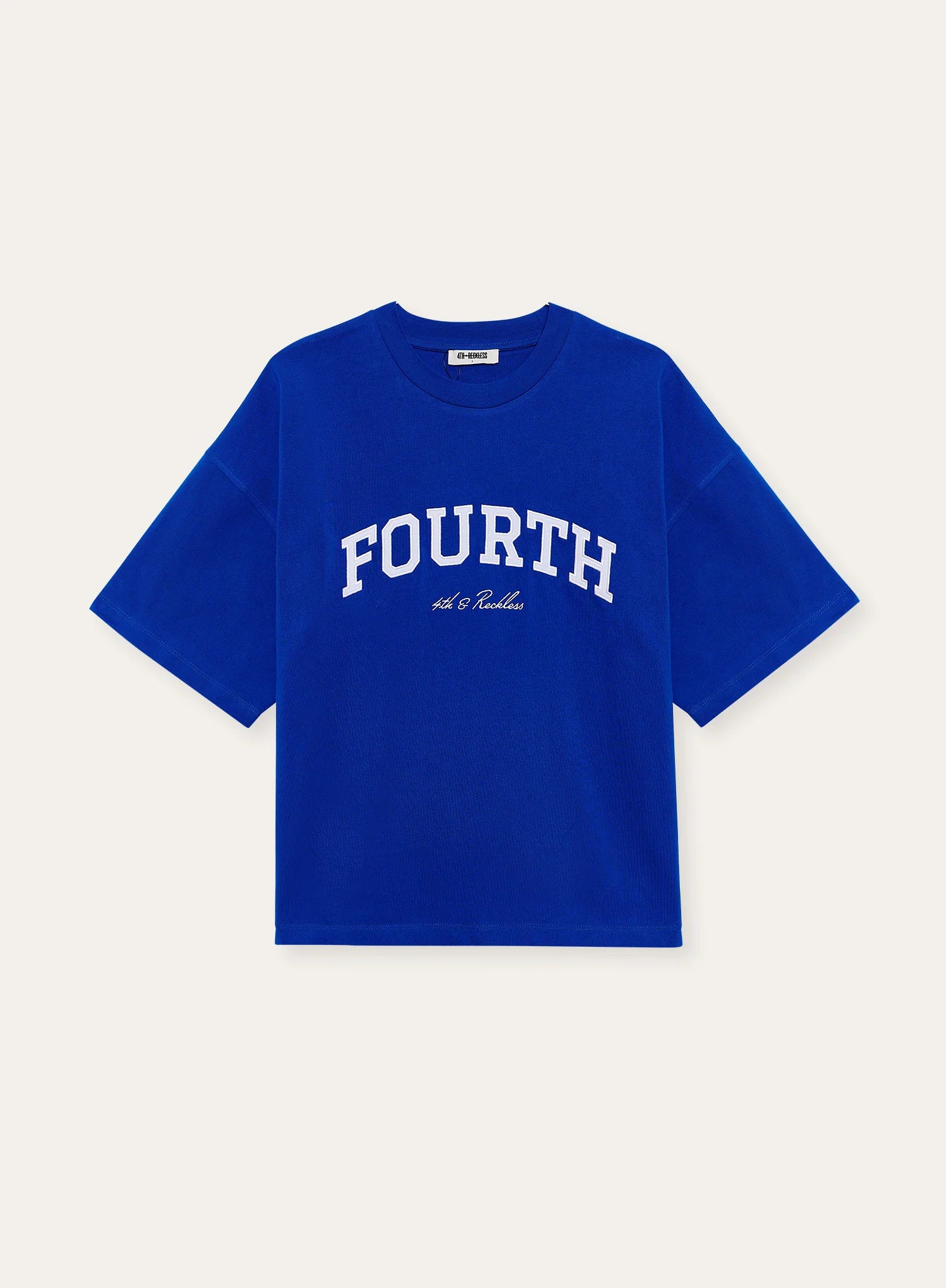 Blue Fourth Branded Oversized T Shirt