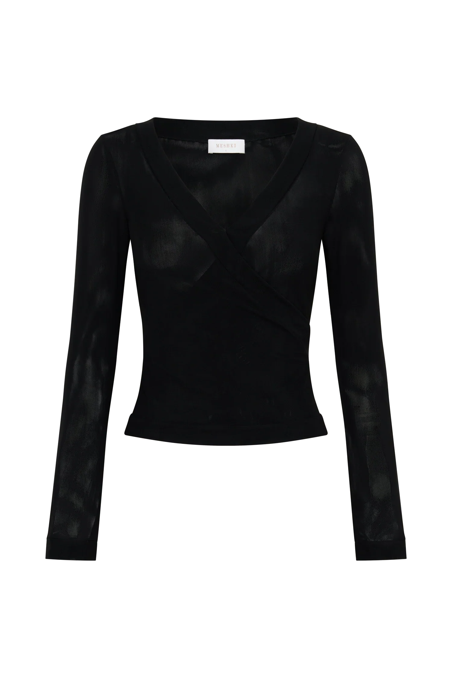 Lumi Long Sleeve Mesh Top Black
