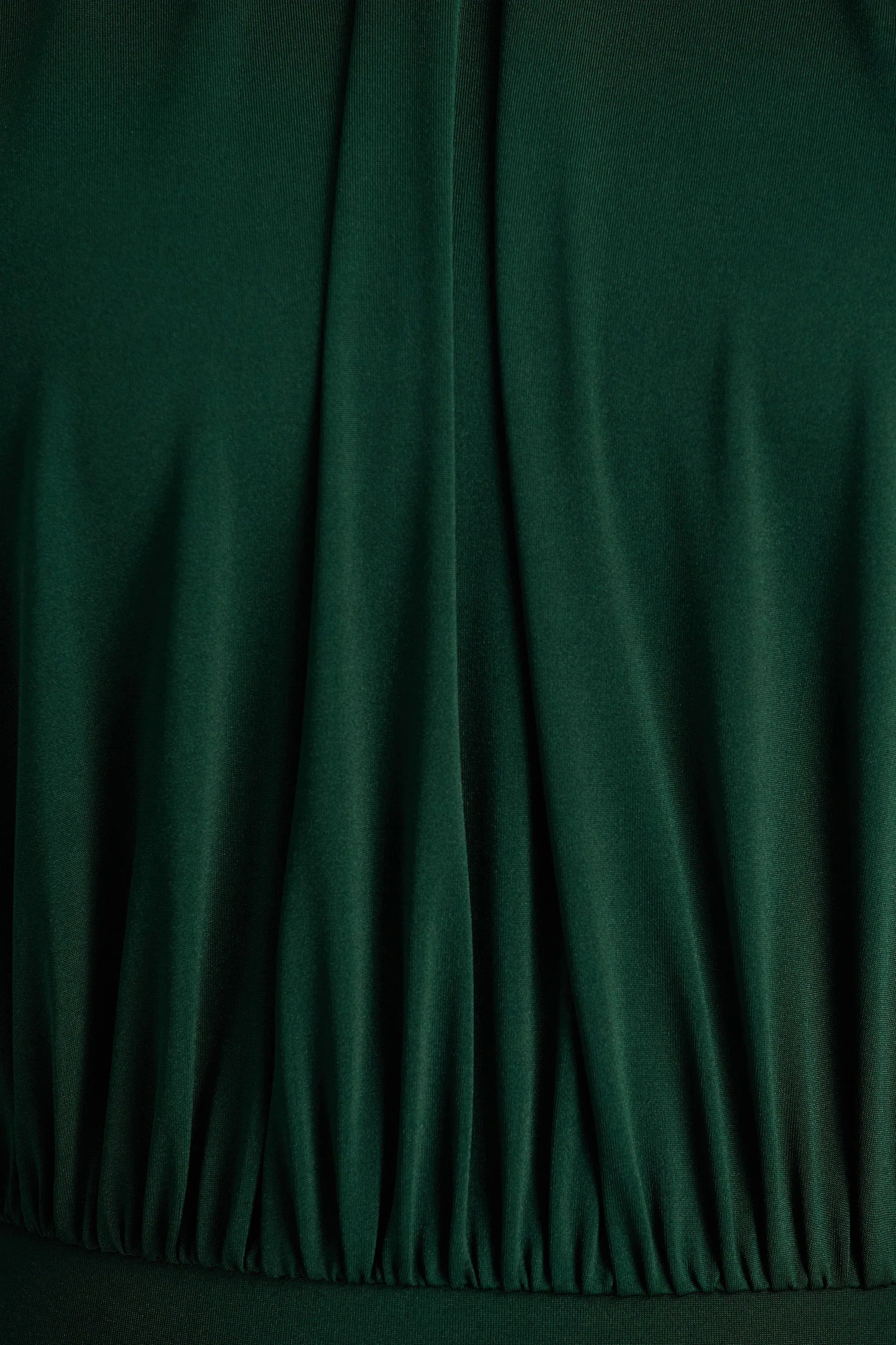 Darielle Bottle Green High Neck Cape Sleeve Maxi Dress