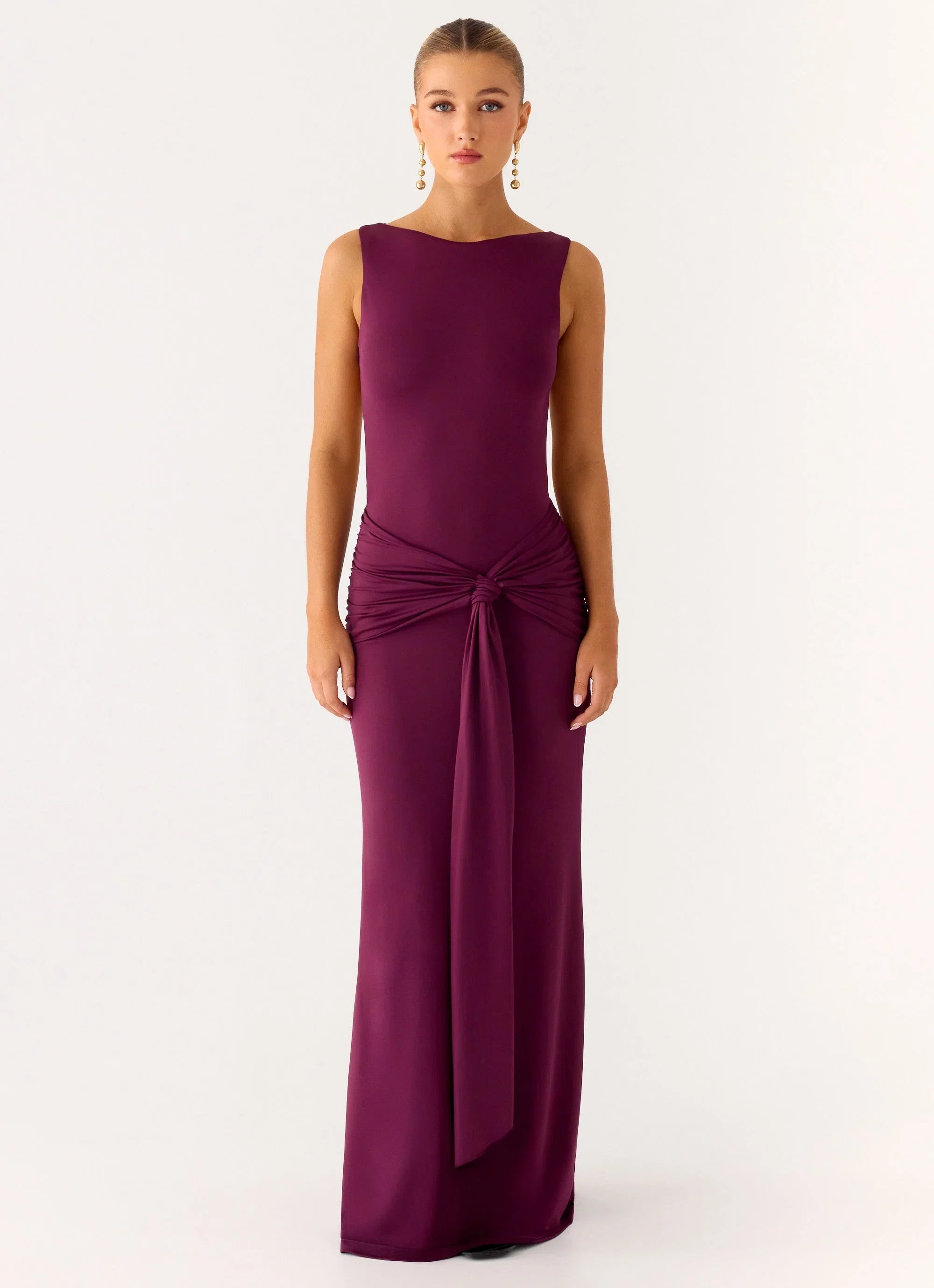 Fault Line Maxi Dress Plum