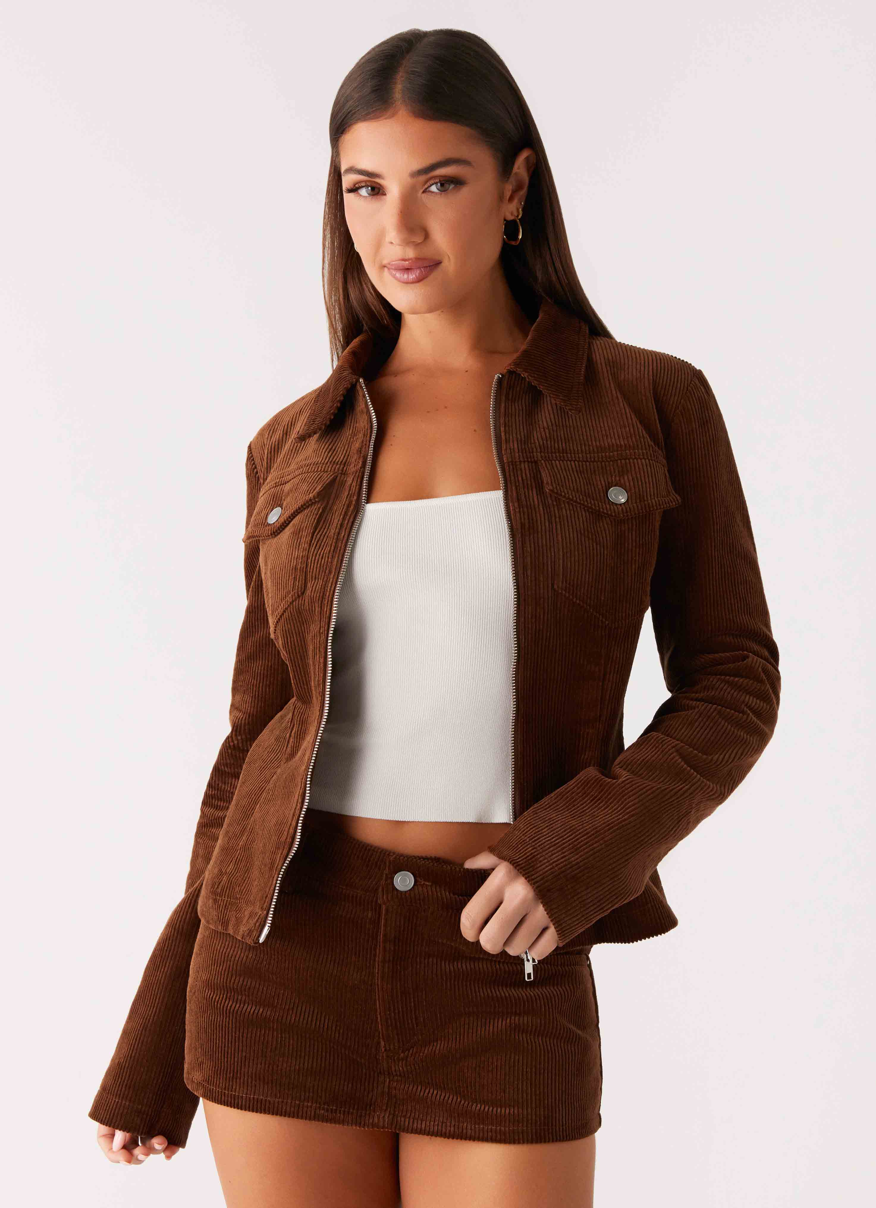Taliyah Cord Jacket Walnut
