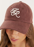 Brown Embroidered Logo Cap