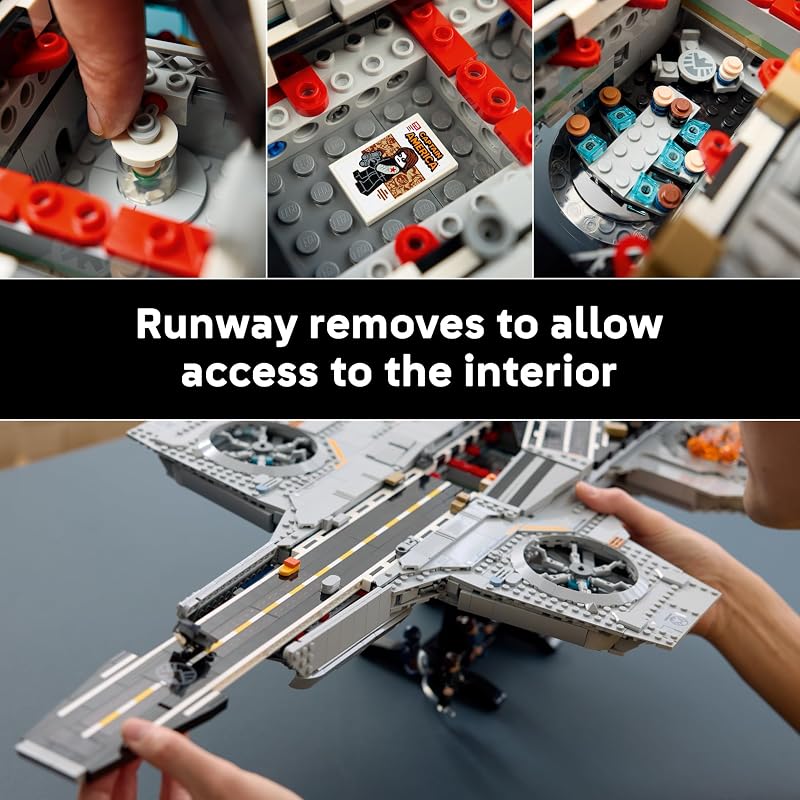 LEGO Marvel SHIELD Helicarrier Collectible Building Set for Adults Ages 18 Marvel Bedroom or Home Office Decor Includes 6 Minifigures Gift for Men Women 76354