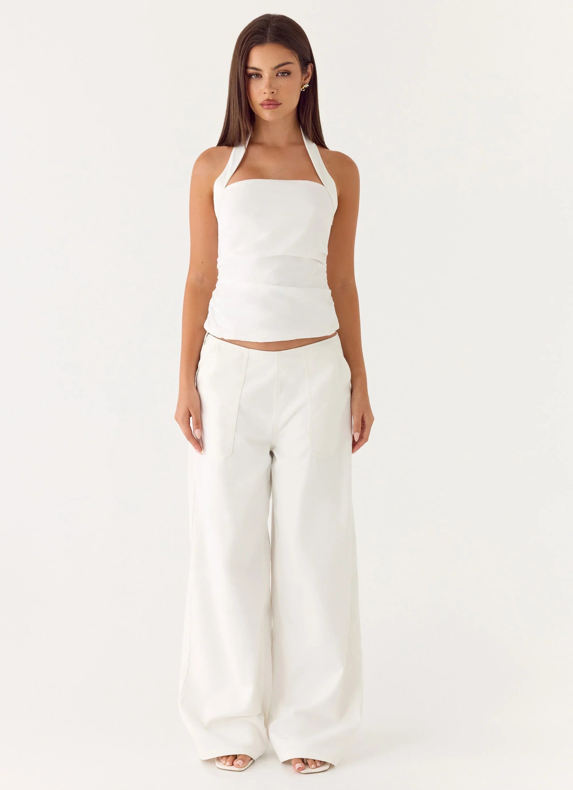 Seethal Halter Top White