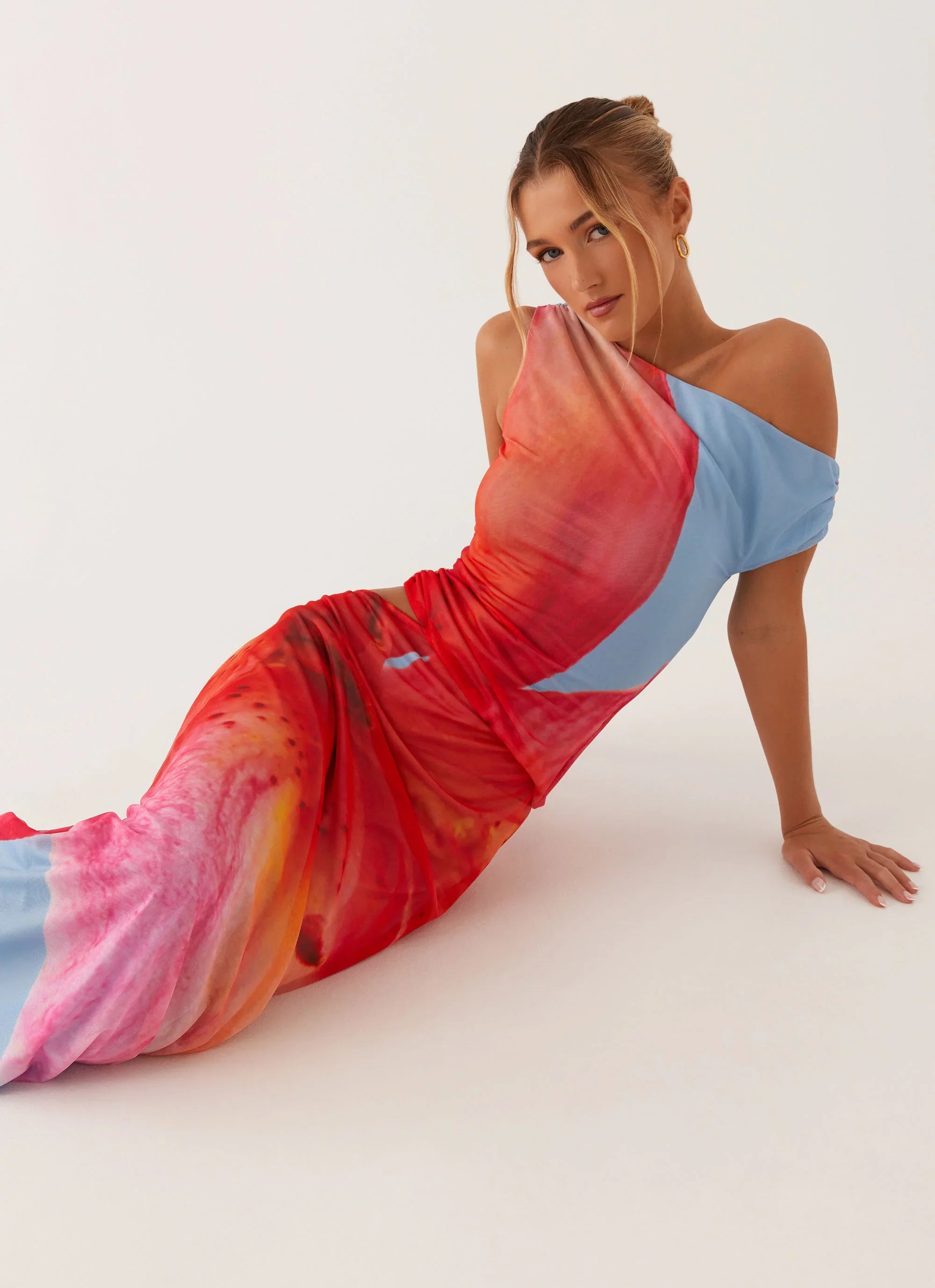 Santa Monica Maxi Dress Blue Floral
